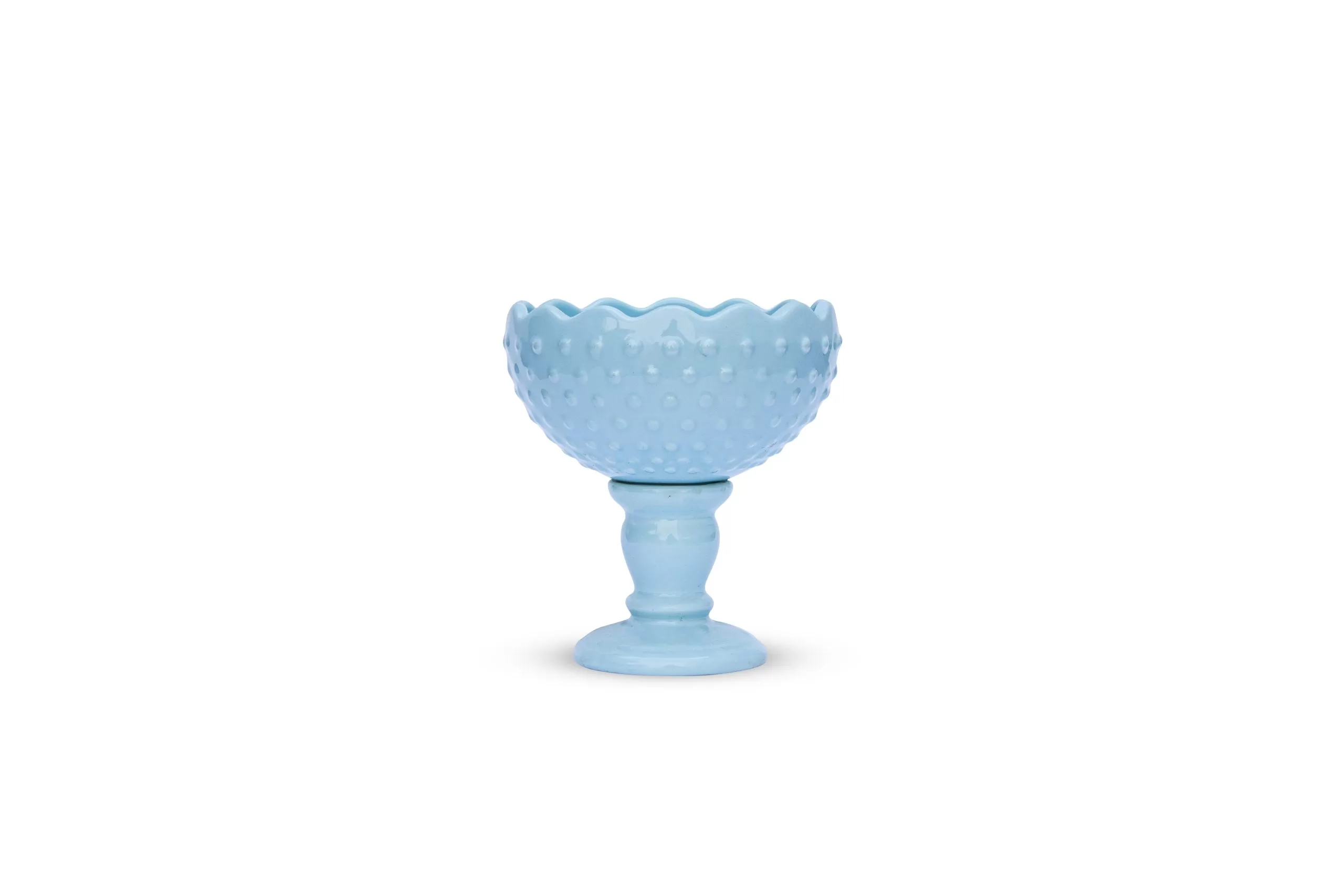 Copa corta celeste con lunares